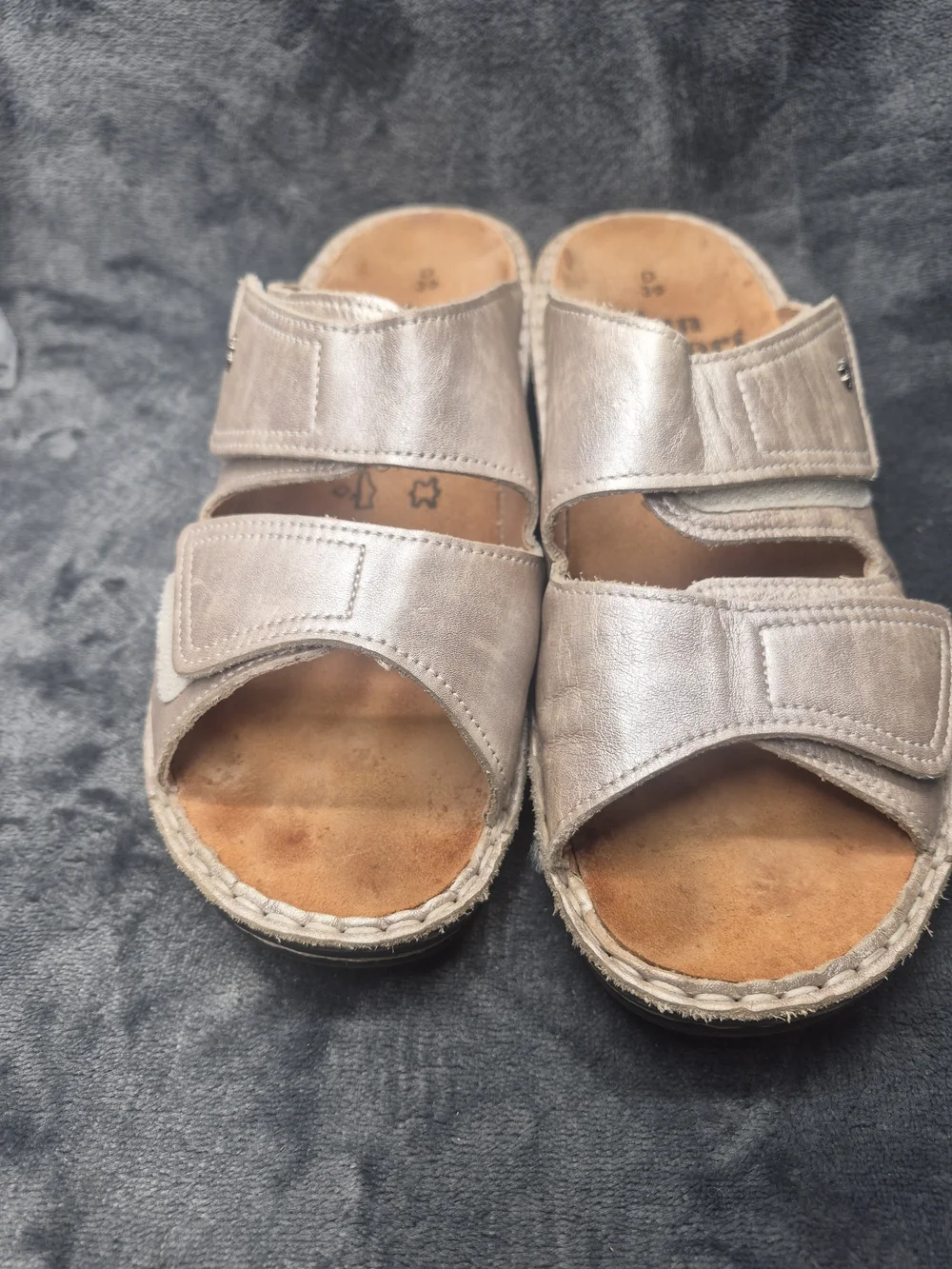 Finn Comfort Sansibar Pearl Leather Adjustable Strap Sandals Ws EU 39 D 8-8.5D - Picture 10 of 10